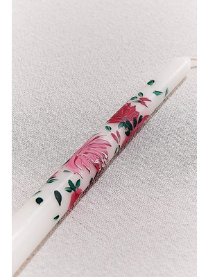 Paşabahçe Şamdan Mum Bahar Pembe, Şık Dekoratif