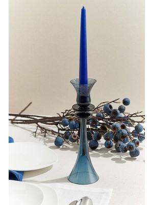 Paşabahçe Poem Mumluk 26 cm Çelik Mavi, Şık Dekoratif