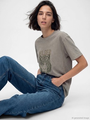 Lc Waikiki Yeni Sezon Oversize %100 Pamuklu Kadın Tişört