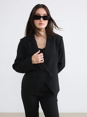 Lc Waikiki Yeni Sezon Petite Kruvaze Yaka Kadın Blazer Ceket
