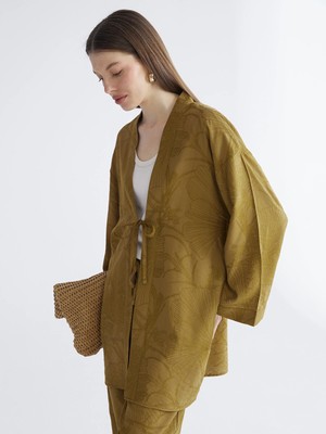 Lc Waikiki Yeni Sezon V Yaka Desenli Oversize Kadın Kimono