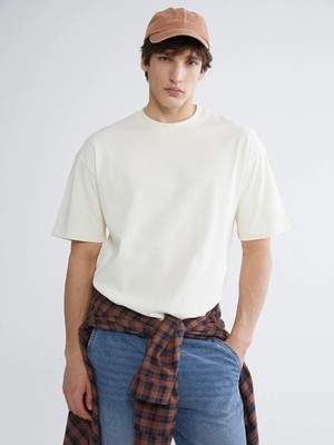 Lc Waikiki Yeni Sezon %100 Pamuk Boxy Fit Basic Kalın Tişört