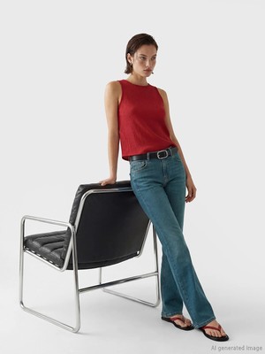 Lc Waikiki Yeni Sezon Yüksek Bel Flare Kadın Jean Pantolon