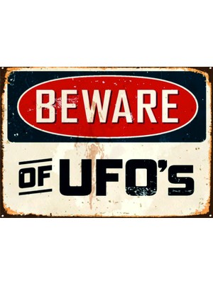 Lucena Retro Ufo Tasarımlı Ahşap Mdf Tablo Duvar Dekoru Eskitme Cafe Genç Odası Tabelası Levha