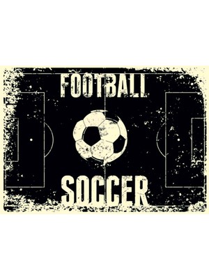 Lucena Futbol Temalı Ahşap Mdf Tablo Duvar Dekoru Eskitme Genç Odası Halı Saha Spor Cafe Tablo