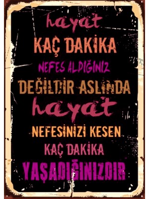 Lucena Motivasyon Yazılı Ahşap Mdf Tablo Nostaljik Duvar Tabelası Eskitme Dekoratif Tablo