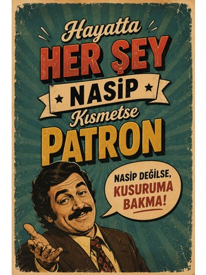 Lucena Retro Komik Sözlü Mdf Duvar Tablosu Vintage Nostaljik Dekor 20X30 cm