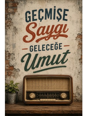 Lucena Retro Yazılı Mdf Duvar Tablosu – Geçmişe Saygı Geleceğe Umut Dekoru