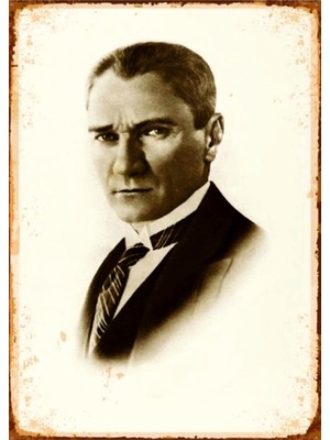 Lucena Atatürk Ahşap Mdf Tablo Mustafa Kemal Portresi Duvar Dekoru Retro Ofis Tabelası Ev Hediyesi