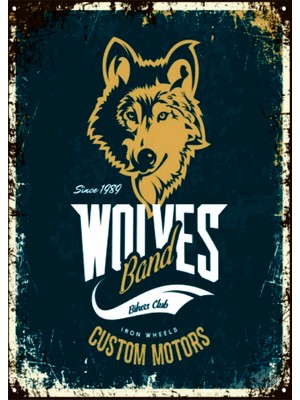Lucena Dekoratif Ahşap Mdf Tablo Motorcu Temalı Duvar Tablosu Eskitme Tablo Hediyelik