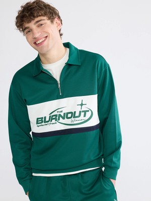 Lc Waikiki Yeni Sezon Polo Yaka Fermuarlı Baskılı Erkek Sweatshirt