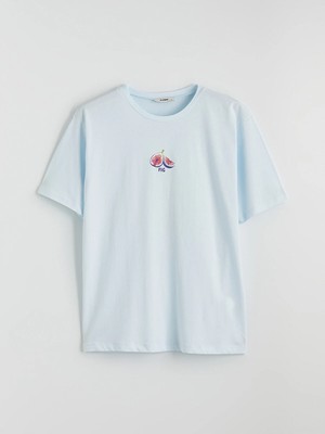 Lc Waikiki Yeni Sezon Baskılı Oversize %100 Pamuklu Kadın Tişört