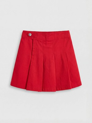 Lc Waikiki Yeni Sezon Pileli Kız Çocuk Gabardin Şort Etek