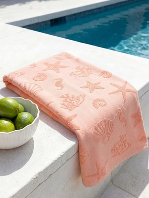 Lc Waikiki Yeni Sezon Deniz Kabuğu Desenli Plaj Havlusu 70X140 cm
