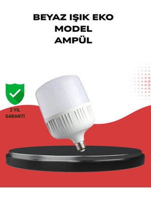 Hace Bazaar Enerji Tasarruflu Şarjlı LED Ampul 30W Beyaz Işık