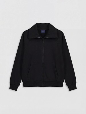 Lc Waikiki Yeni Sezon Gömlek Yaka Kız Çocuk Kalın Fermuarlı Sweatshirt