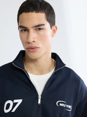 Lc Waikiki Yeni Sezon New York Baskılı Erkek Sweatshirt