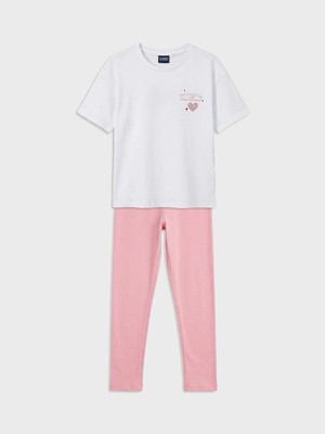 Lc Waikiki Yeni Sezon Baskılı Kız Çocuk Pijama Takımı