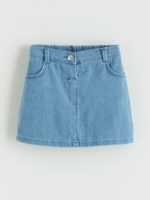 Lc Waikiki Yeni Sezon Beli Lastikli Kız Çocuk Jean Etek