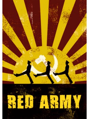 Lucena Red Army Temalı Ahşap Mdf Tablo Duvar Dekoru Retro Eskitme Dekoratif Tablo