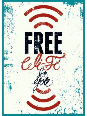 Lucena Free Wifi Yazılı Ahşap Mdf Tablo Duvar Dekoru Eskitme Cafe Restoran Ofis Otel Internet Tabelası