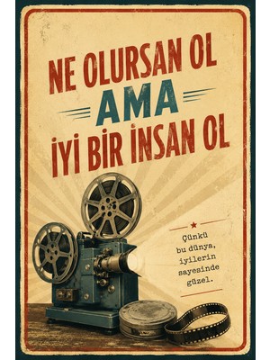 Lucena Retro Film Temalı Ahşap Mdf Duvar Tablosu Komik Replik Vintage Dekor 20X30 cm