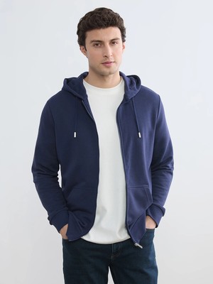 Lc Waikiki Yeni Sezon Standart Kalıp Kapüşonlu Erkek Fermuarlı Sweatshirt