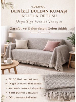 Özel Üretim Koltuk Örtüsü -%100 Buldan Kumaşı-Renk: Acık Kahve