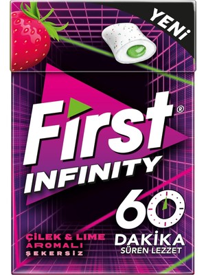 Bg Store First Infinity 60 Dk Çilek Lime Aromalı Şekersiz Draje Sakız 19,5 gr