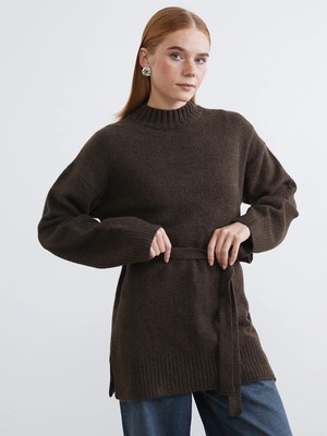 Lc Waikiki Yeni Sezon Yarım Balıkçı Yaka Oversize Kadın Triko Tunik