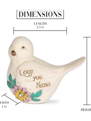 41072 Love You Nana Kuş Figür, 2 – 1/5,1 x 5,1 cm