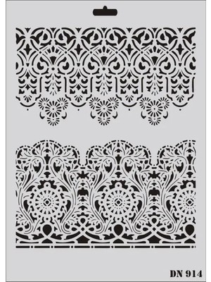 Belirtilmemiş Dantel Seri DN-914 Stencil 35X25 cm