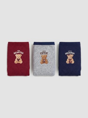 Lc Waikiki Yeni Sezon Ayı Teddy Baskılı Kız Çocuk Külot 3'lü