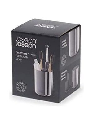 Easystore - Lüks Paslanmaz Çelik Diş Fırçası Tutucu Caddy Banyo Depolama, Standart Çelik