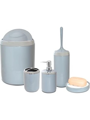 Lima Xl Krom Dekorlu Banyo Seti/gri