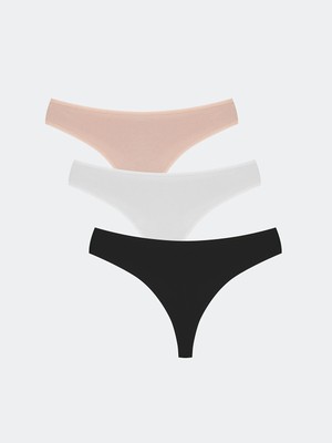 Lc Waikiki Yeni Sezon Düz Tanga Külot 3'lü