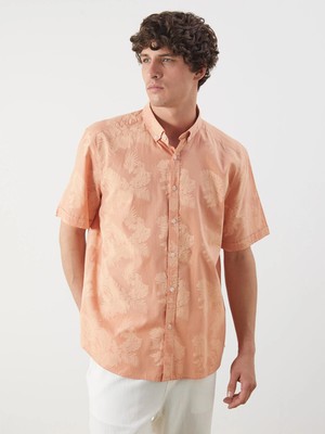 Lc Waikiki Yeni Sezon Slim Fit Kısa Kollu Desenli Poplin Erkek Gömlek