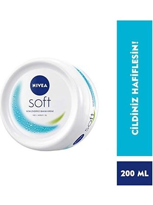 Peri Store Soft Krem, 200 Ml, Nemlendirici Bakım Kremi, Yüz, Vücut, El, Jojoba Yağı ve E Vitamini ile Cilt Bakımı, Anında Emilen Hafif Formül, Tüm Ciltler Için