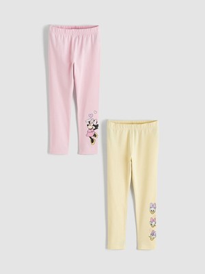 Lc Waikiki Yeni Sezon Daisy Duck Baskılı Kız Çocuk Tayt 2'li