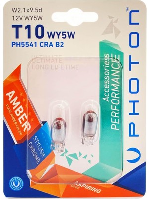 Peri Store Ampul T10 W5W Chrome 12V Amber Performance Pht PH5541 Cra B2