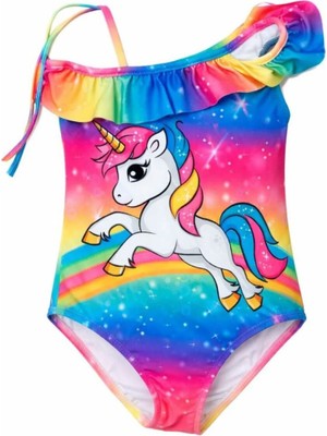 Ramuni Kız Çocuk Tek Omuz Bikini Mayo