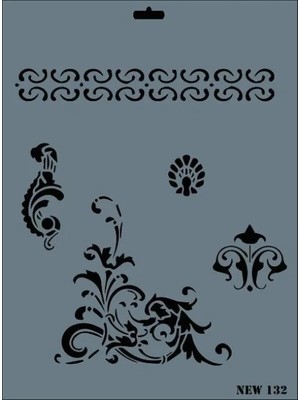 Belirtilmemiş New Seri N-132 Stencil 35X25 cm