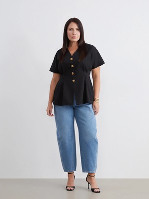 Lc Waikiki Yeni Sezon Büyük Beden Straight Fit Kadın Jean Pantolon