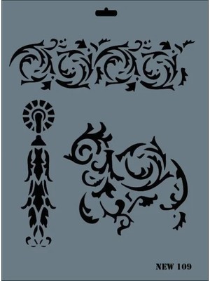 Belirtilmemiş New Seri N-109 Stencil 35X25 cm