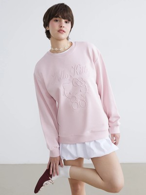 Lc Waikiki Yeni Sezon Hello Kitty Nakışlı Oversize Kadın Kalın Sweatshirt