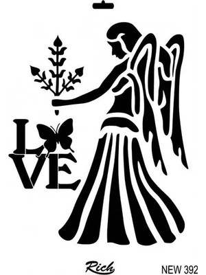 Belirtilmemiş New Seri N-392 Stencil 35X25 cm