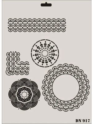 Belirtilmemiş Dantel Seri DN-917 Stencil 35X25 cm