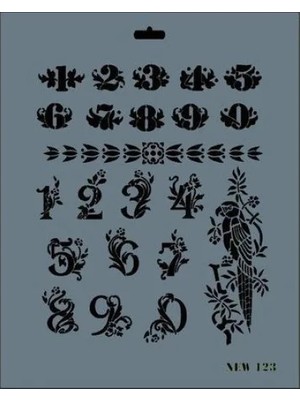 Belirtilmemiş New Seri N-123 Stencil 35X25 cm
