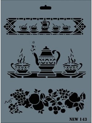 Belirtilmemiş New Seri N-143 Stencil 35X25 cm