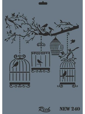 Belirtilmemiş New Seri N-240 Stencil 35X25 cm